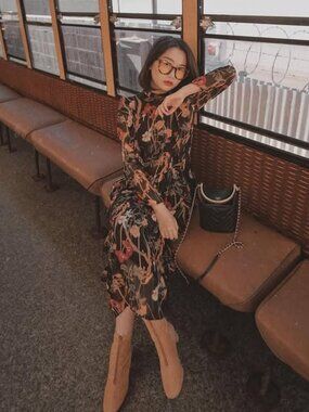 Aritzia Little Moon Orchid Maxi Dress